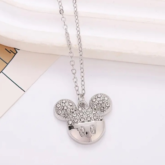 Silver Mickey Mouse Pendant Necklace. New. - Picture 1 of 6